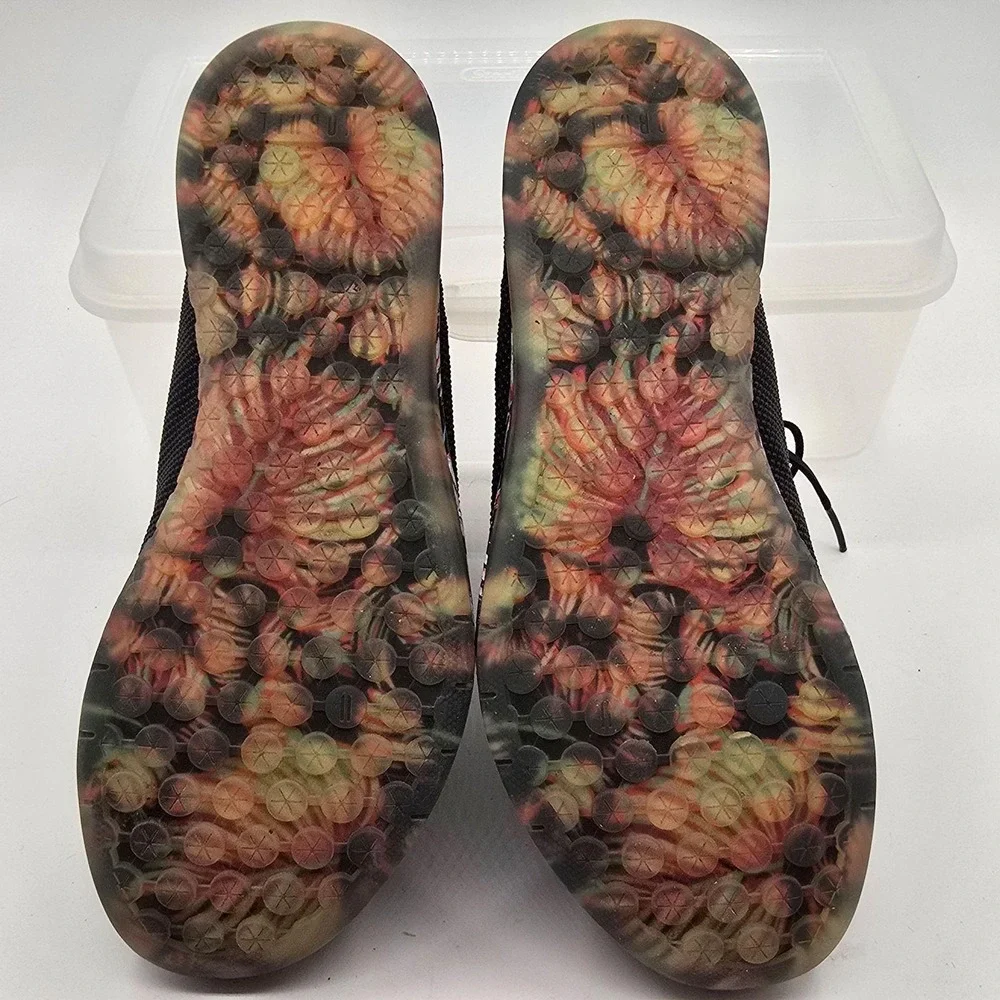 NOBULL Trainer Shoes Mens Size 9 Black Floral Low Top Gym Training Sneakers